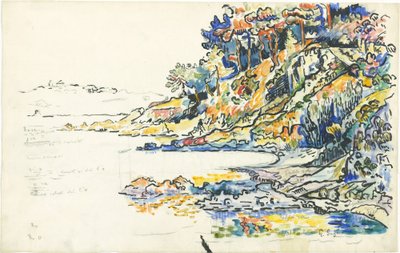Calanque v Saint-Tropez od Paul Signac