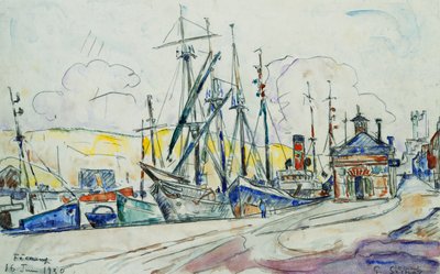 Přístav ve Fecamp; Le Port a Fecamp, 1930 od Paul Signac