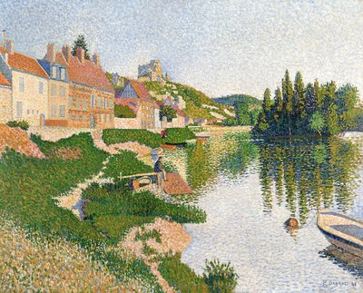 Břeh řeky, Petit-Andely od Paul Signac