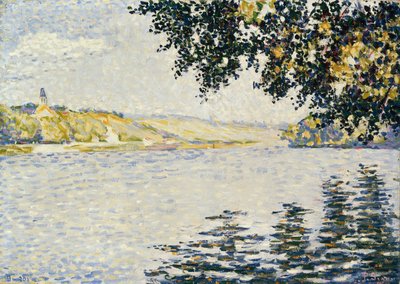 Pohled na Seinu v Herblay od Paul Signac