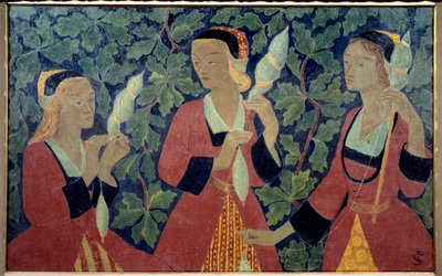 Obraz tří přadlenů od Paula Serusiera (1863-1927) 1918 Brest Museum of Fine Arts od Paul Sérusier
