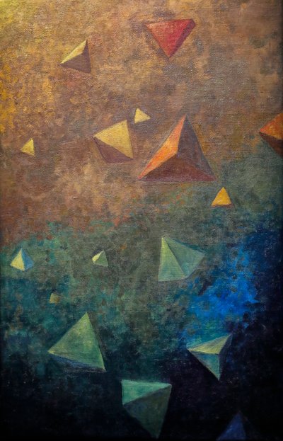 Tétrahedra, kolem roku 1910 (olej na plátně) od Paul Sérusier