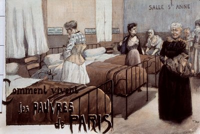 Chudí z Paříže, začátek 20. století (kresba) od Paul Thiriat