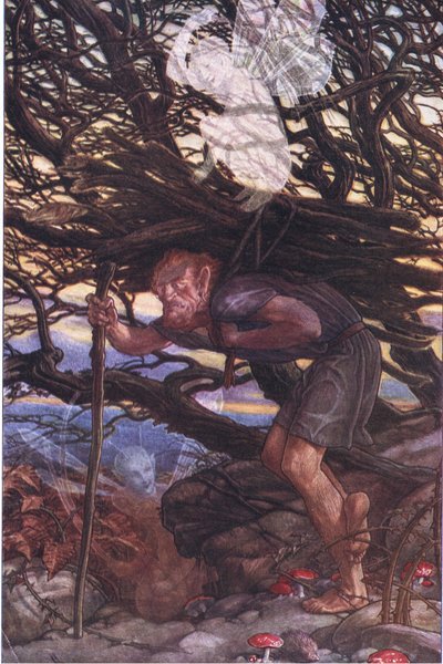 A přesto potřebuji kletbu, ilustrace z Bouře, 1908 od Paul Vincent Woodroffe