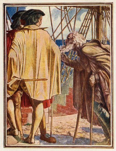 Ilustrace ke Coleridgovu Starému námořníkovi (barevná litografie) od Paul Vincent Woodroffe