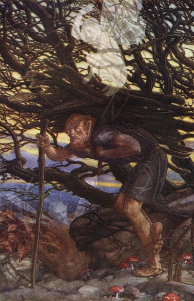 Bouře od Williama Shakespeara, dějství II, scéna 2 (barevné lito) od Paul Vincent Woodroffe