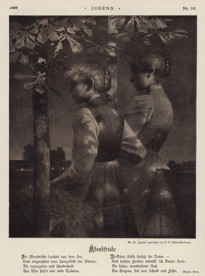 Večerní mír (litho) od Paul Wilhelm Keller-Reutlingen