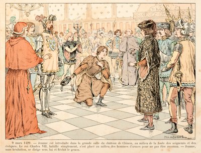 Ilustrace převzatá z knihy „“ Johanka z Arku „“ od Theodora Cahu a ilustrovaná Paulem De Semantem (1855-1915): 9. března od Paul de Semant
