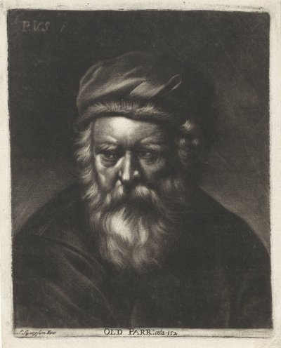 Portrét van Thomas Parr Old Parr: aeta 152 (název na objektu) od Paul van Somer (II)