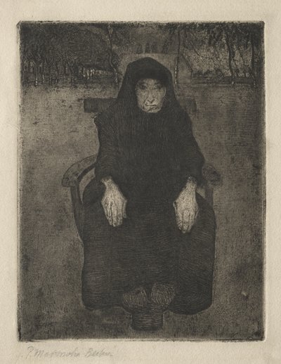 Sedící stará žena od Paula Modersohn-Becker