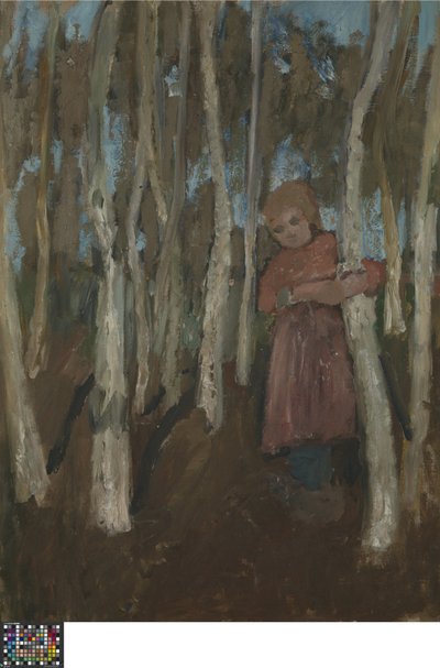 Dívka v březovém lese od Paula Modersohn Becker
