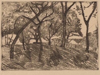 Krajina se stromy od Paula Modersohn Becker
