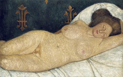 Ležící ženský akt, 1905-06 od Paula Modersohn Becker