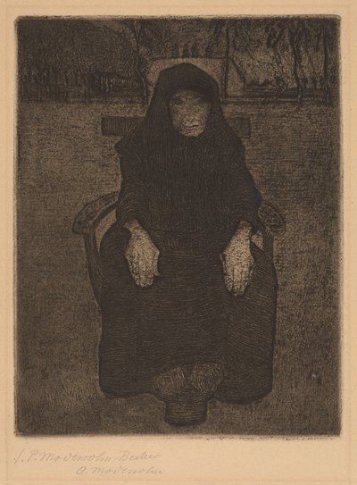 Sedící stará žena od Paula Modersohn Becker