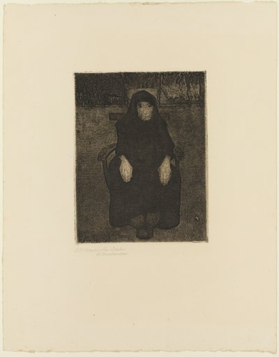 Sedící stará žena od Paula Modersohn Becker