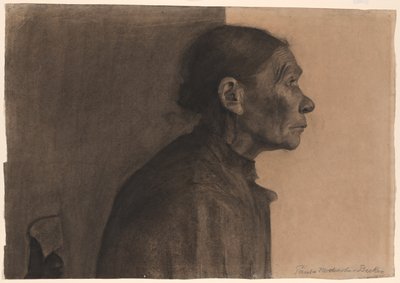 Žena z profilu, otočená doprava od Paula Modersohn Becker