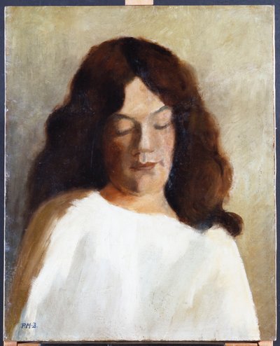 Mladá žena s rozpuštěnými vlasy, c.1897 od Paula Modersohn Becker