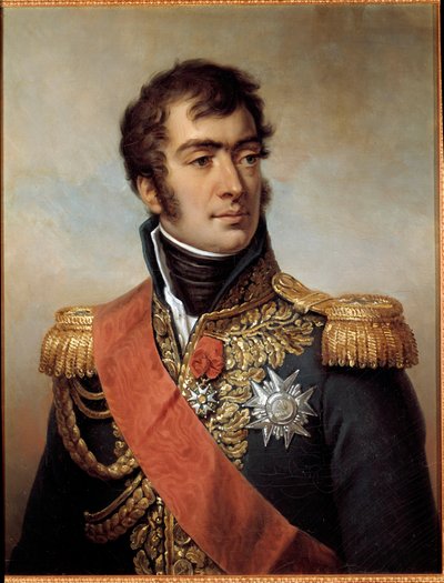Portrét Auguste Frederic Louis (Auguste-Frederic-Louis) z Viesse de Marmont, vévoda z Raguse Marechal z říše v roce 1809 (1774-1852) - reprezentován v uniformě s plaketou Čestné legie v rámci restaurování. Obraz Paulina Jean-Baptista od Paulin Jean Baptiste Guerin