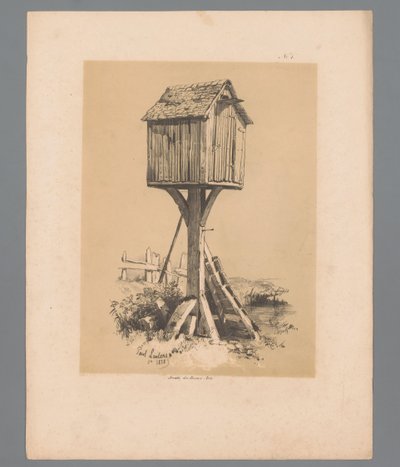Krajina s holubníkem Malebné tváře od Pauluse Lauterse (název série) Etrennes pittoresques pour 1839, par Lauters (název série) od Paulus Lauters