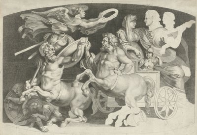 Camee se setkal de triumf van Germanicus en Agrippina Různé postavy starověkých achátů, které navrhl Pietro Paolo Rubenii (název série) od Paulus Pontius (attributed to)