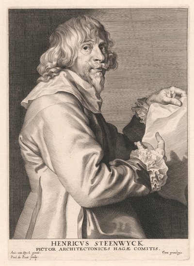 Henricus Steenwyck, malíř architektury haagského hraběte od Paulus Pontius