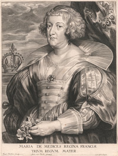 Marie de Medicis, královna Francie, matka tří králů od Paulus Pontius