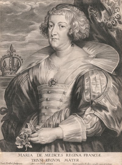 Marie de Medicis, královna Francie, matka tří králů od Paulus Pontius