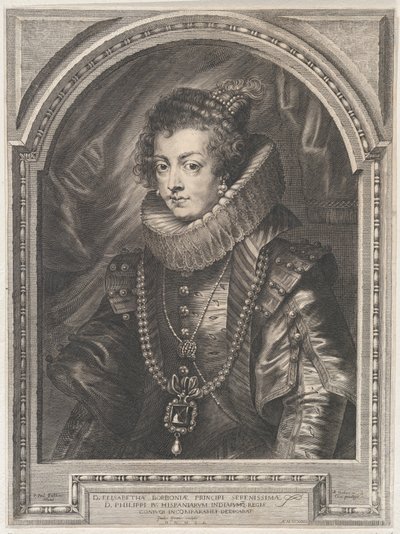 Portrét Alžběty Bourbonské, španělské královny, 1632., 1632. od Paulus Pontius