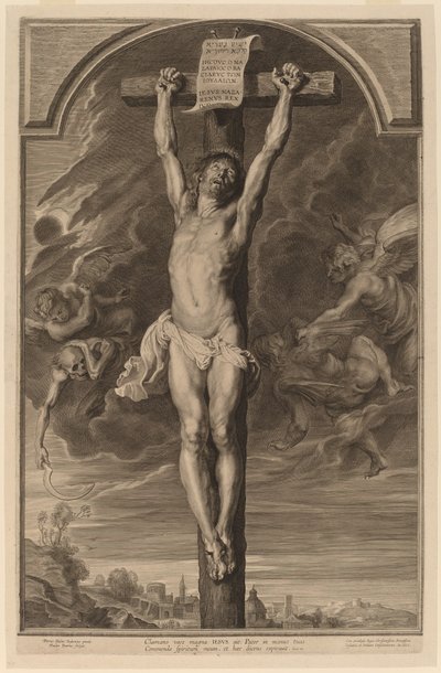 Kristus na kříži od Paulus Pontius, after Sir Peter Paul Rubens