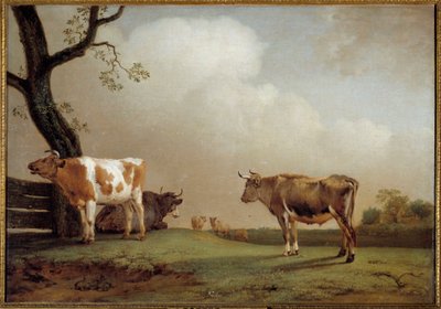 Louka Stádo krav v před. Obraz Paula Pottera (1625-1654) 1652 Ne. 0,84 x 1,21 m od Paulus Potter