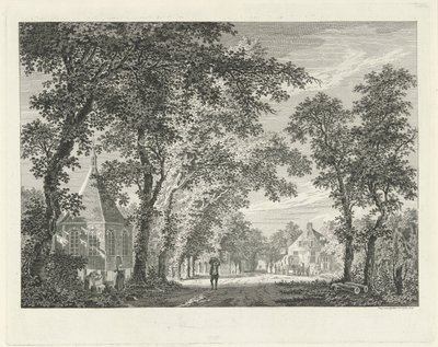 Pohled na vesnici v Driebergen, 1754 od Paulus van Liender