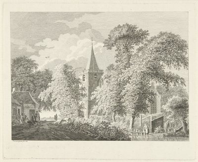Pohled na vesnici v Maartensdijk, 1753 od Paulus van Liender