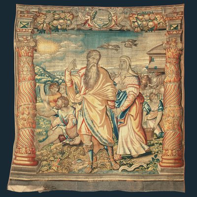 Tapiserie zobrazující sestup z archy a sérii života Noemova od Paulus van Nieuwenhove