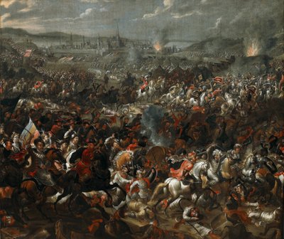 Bitva u Vídně 12. září 1683, asi 1683-84 (olej na plátně) od Pauwel Casteels