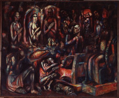 "La Fete des Rois" (Svátek králů) Obraz Pavla Nikolajeviče Filonova (1883-1941) 1913 Státní ruské muzeum, Petrohrad od Pawel Nikolajewitsch Filonow