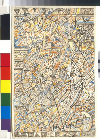 Vzorec vesmíru - dílo Pavla Nikolajeviče Filonova (1883-1941), akvarel na papíře od Pawel Nikolajewitsch Filonow