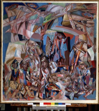 "Rybářský člun" (Rybářský člun) Malba Pavla Nikolajeviče Filonova (1883-1941) 1913-1914 Státní ruské muzeum, Petrohrad od Pawel Nikolajewitsch Filonow