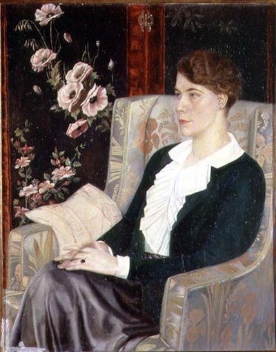 Portrét Evdokiya Nikolaevna Glebova, umělcovy sestry od Pawel Nikolajewitsch Filonow