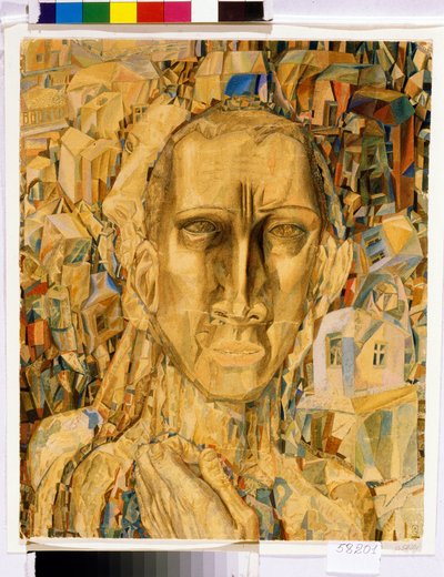 Vítěz města. (Vítěz města). Dílo Pavla Nikolajeviče Filonova (1883-1941), akvarel na kartonu od Pawel Nikolajewitsch Filonow