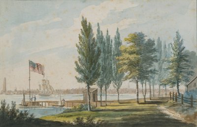 Philadelphia přes řeku Delaware, 1811-ca. 1813. od Pavel Petrovic Svin