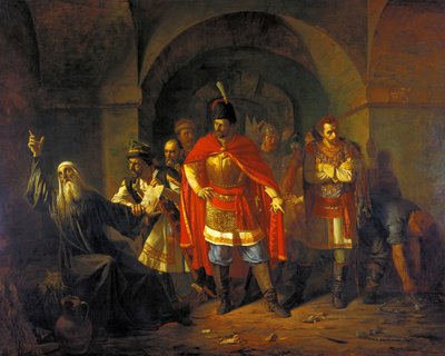 Patriarcha Hermogenes odmítá požehnat Polákům, 1860. od Pavel Petrovich Chistyakov