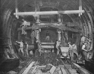 Výkop metra, Great Northern and City Railway, Londýn, c1903 1903 od Pearson and Son Ltd