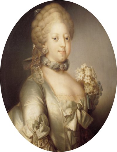 Portrét Caroline Matildy z Velké Británie 1751-1775, dánské královny, cca 1767. od Peder Als