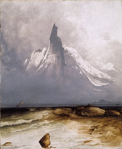 Stetind v mlze od Peder Balke