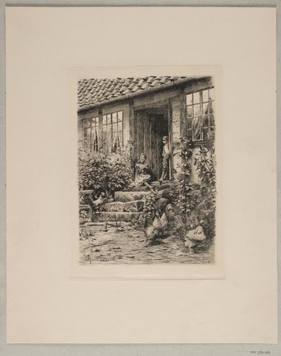 Děti na schodech od Peder Monsted