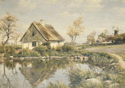 Chata u rybníka od Peder Monsted