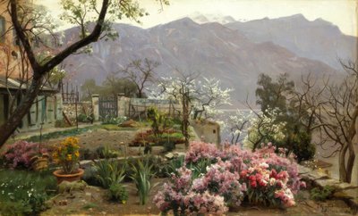 Květná zahrada poblíž Bellagio od Peder Monsted