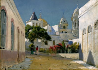 Výhled na město v Cádizu od Peder Monsted