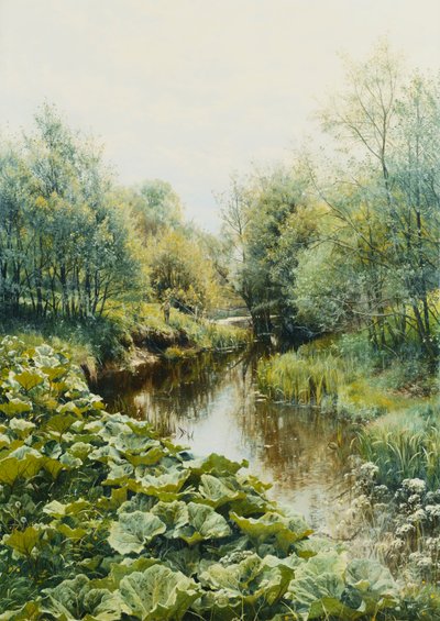 Letní den u potoka; Letní den u řeky od Peder Monsted