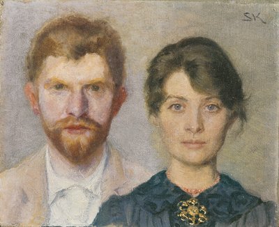 Dvojitý portrét Marie a P.S. Krøyer. Pár se navzájem vylíčil od Peder Severin Krøyer